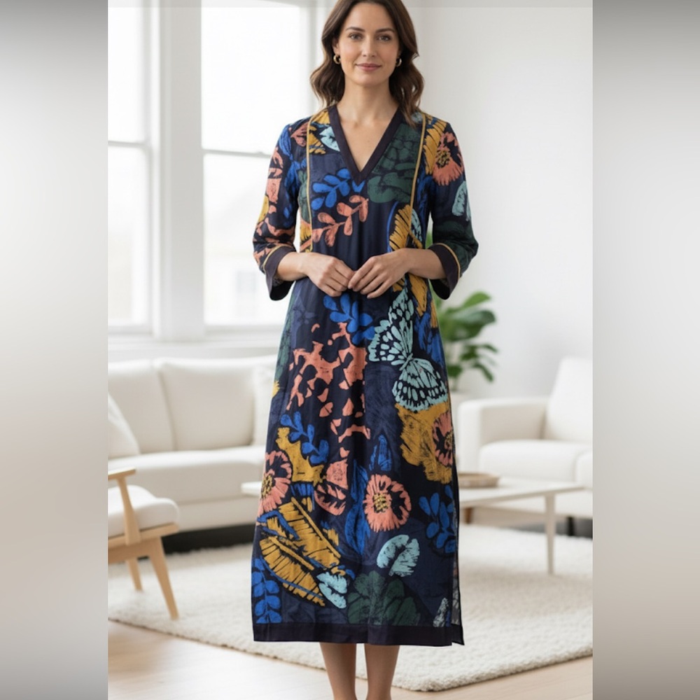 NWT Thought Abstract Artsy Butterfly Mdi Dress Size 10